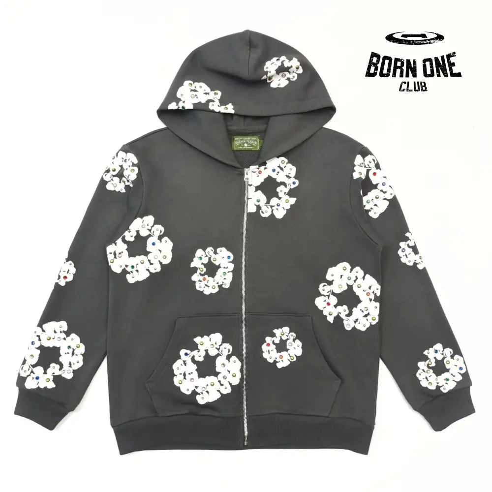 ZIP Hoodie Grey Hoodie Hoodie