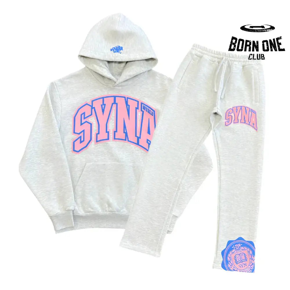 Set World College Logo Grey/Pink