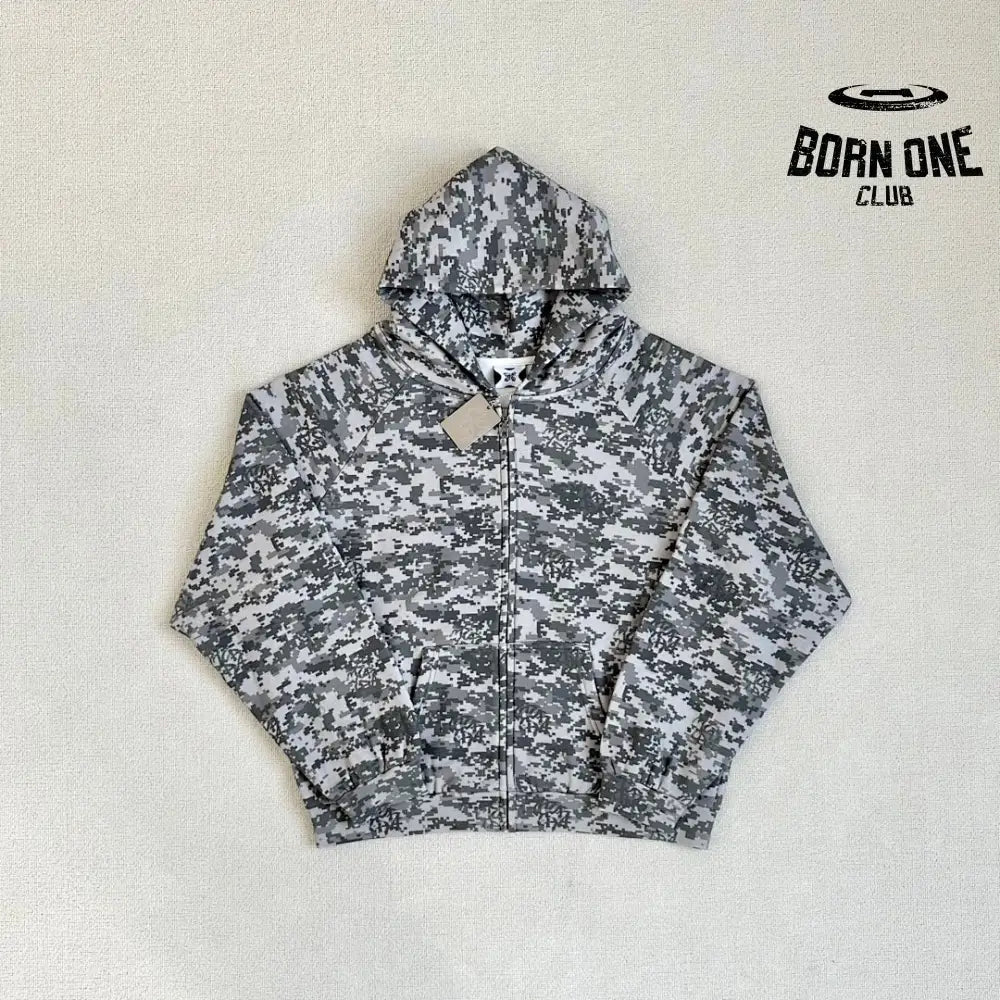 Zip-Up Camo Grey