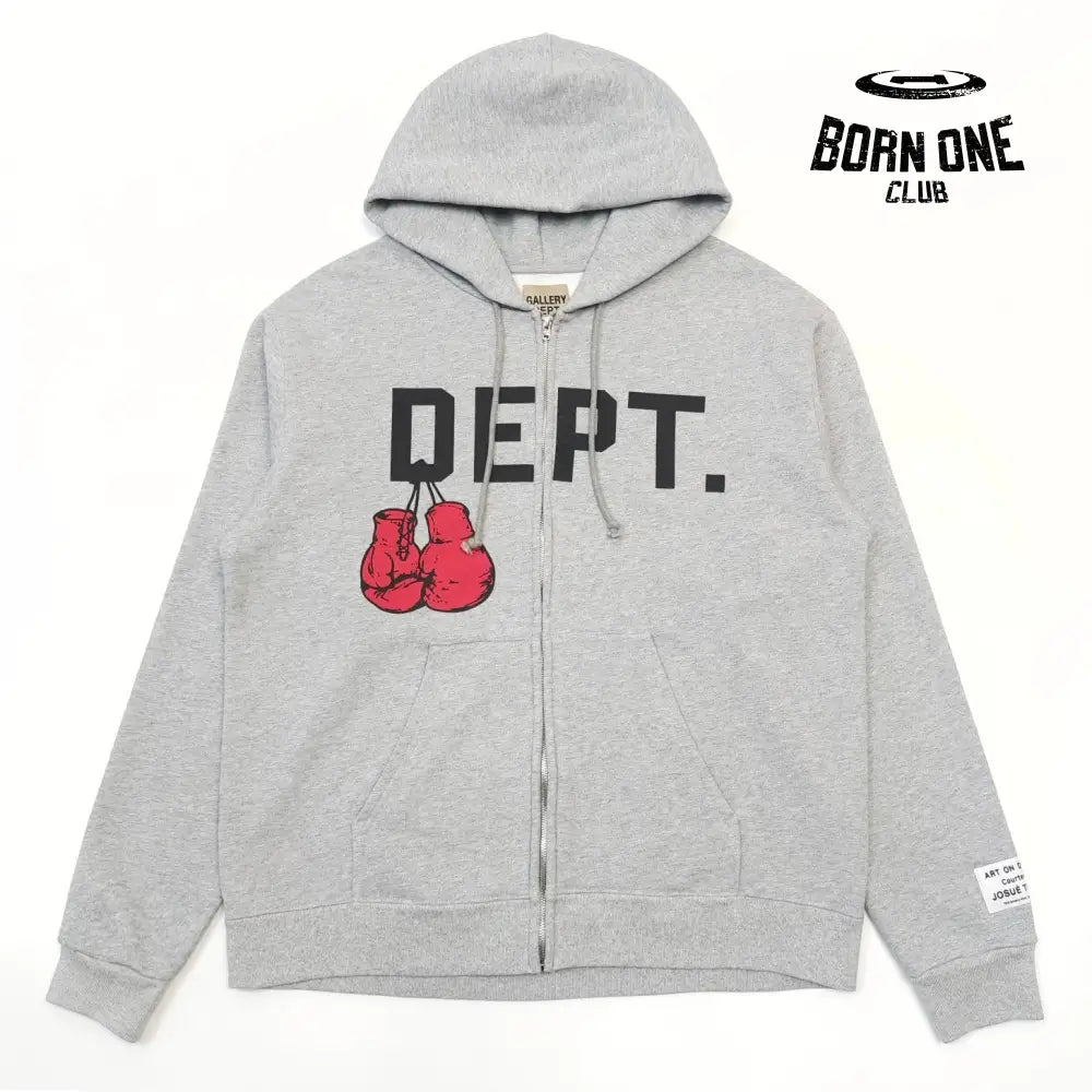 BOXING MERCH ZIP Hoodie Grey Hoodie