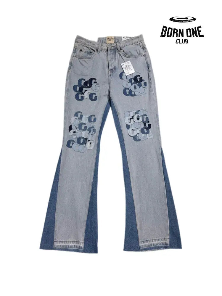 Kenjima Distressed Wide-Leg Jeans