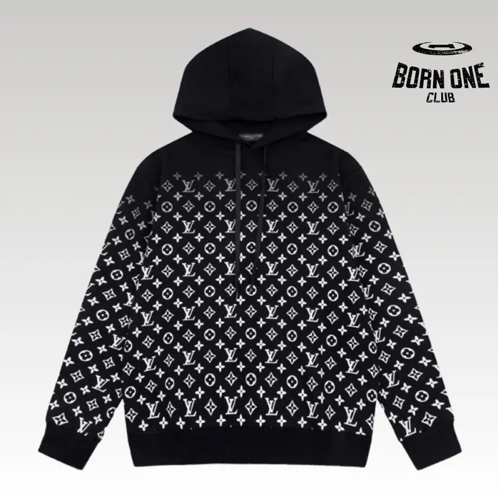 Hoodie Black Monogram Gradient