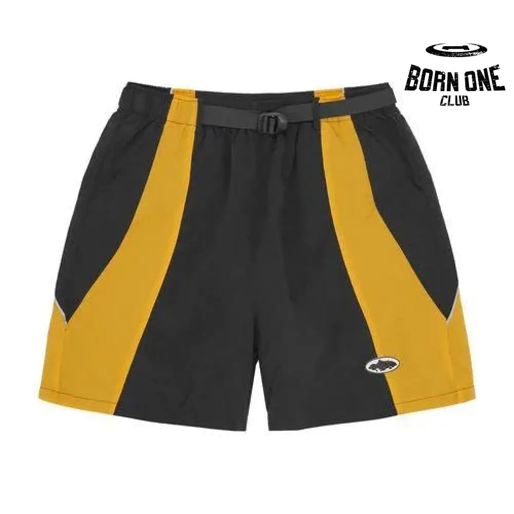 Black Yellow Shorts