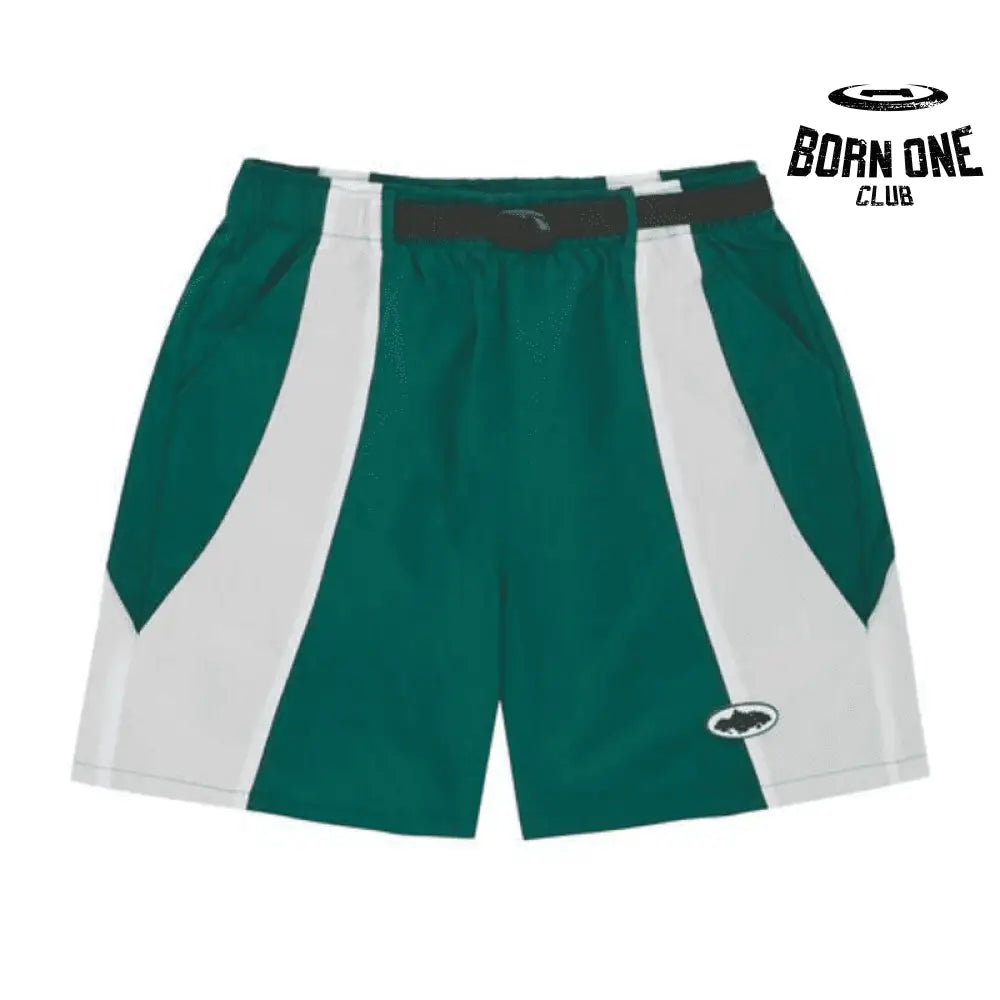 Green and White Shorts