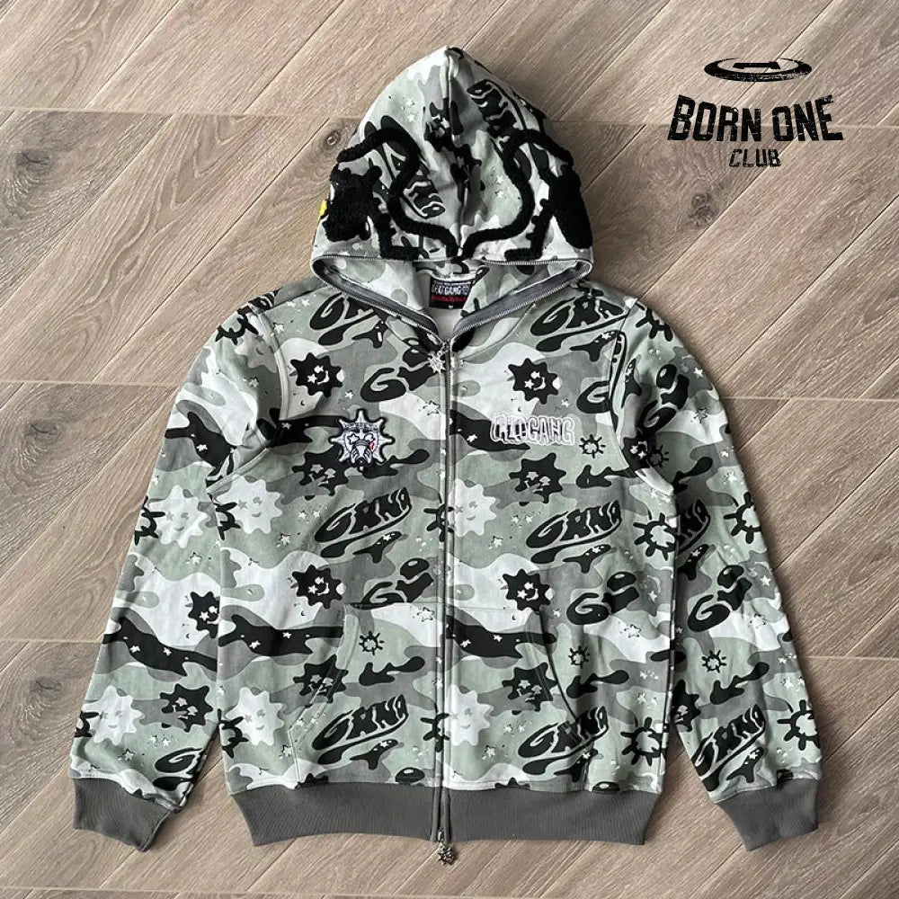 Hoodie Full-Zip Grey