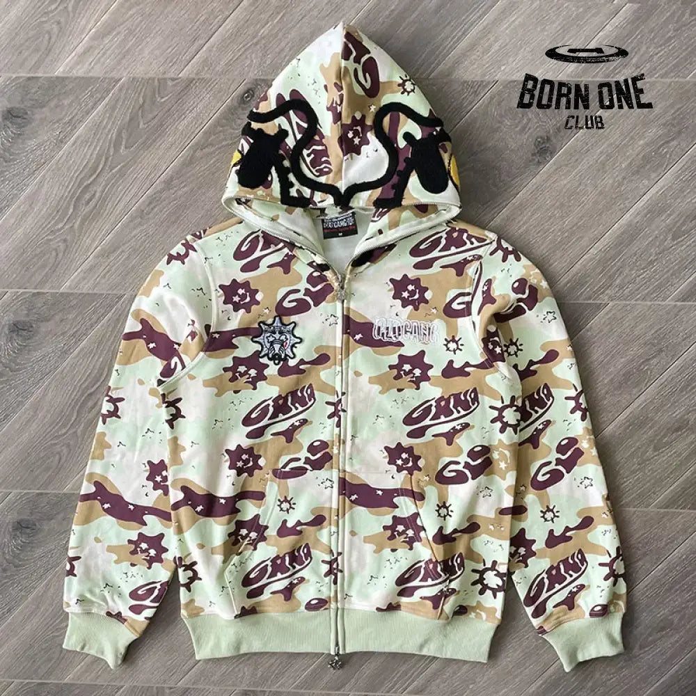 Hoodie Hoodie FullZip Green Apple