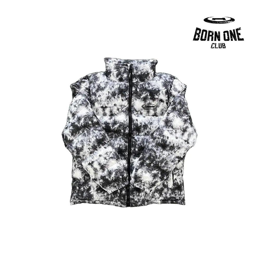 Jacket Puffer Hyperdrive Tie Dye Black/Gray