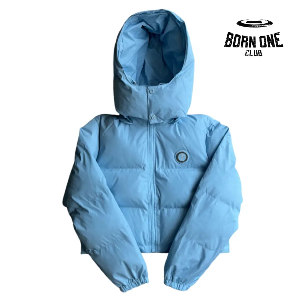 Jacket Women Irongate Detachable Hooded Puffer Baby Blue