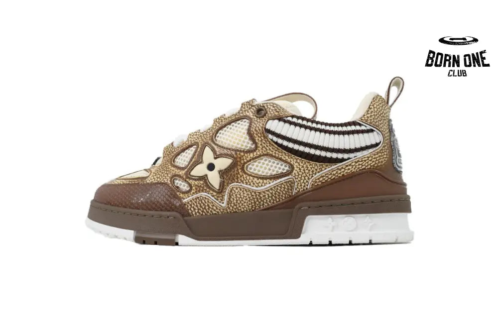 Skate Sneaker Knitted Collar Khaki 1AHSWN