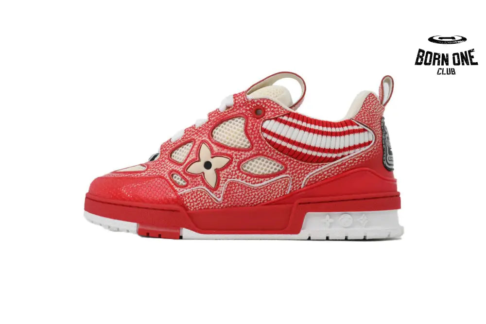 Skate Sneaker Knitted Collar Red 1AHSVL