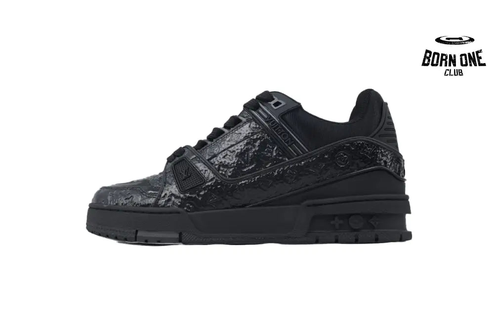 Trainer Black Lychee Patent Leather