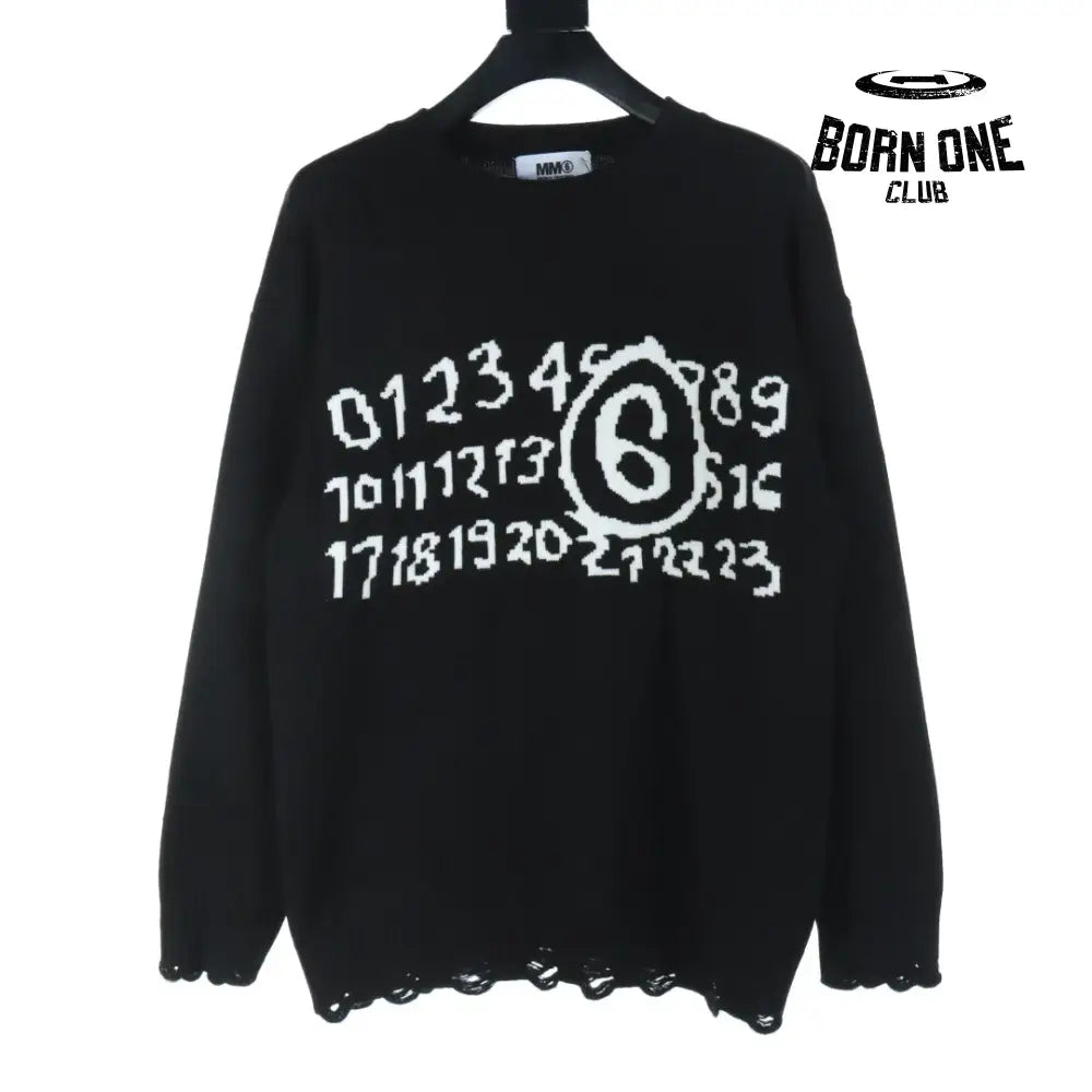 Numeric Jumper in Black Blusa