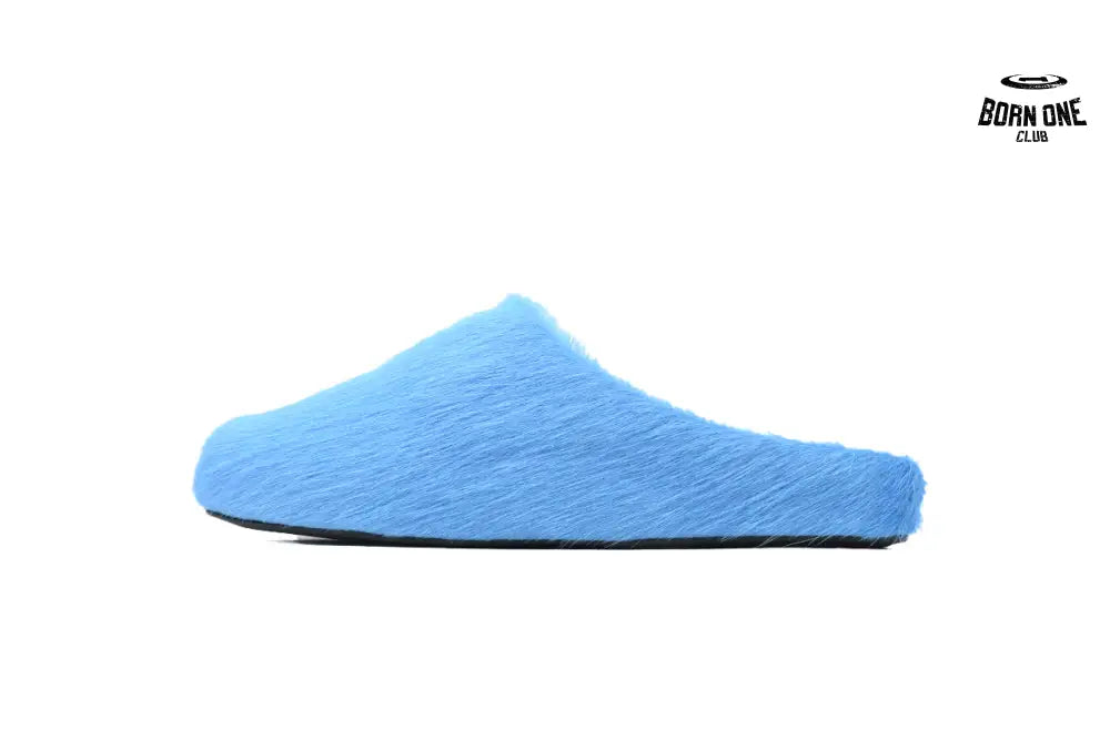Marni Long-hair Calfskin Fussbett Sabot Blue SBMR000600P412200B50