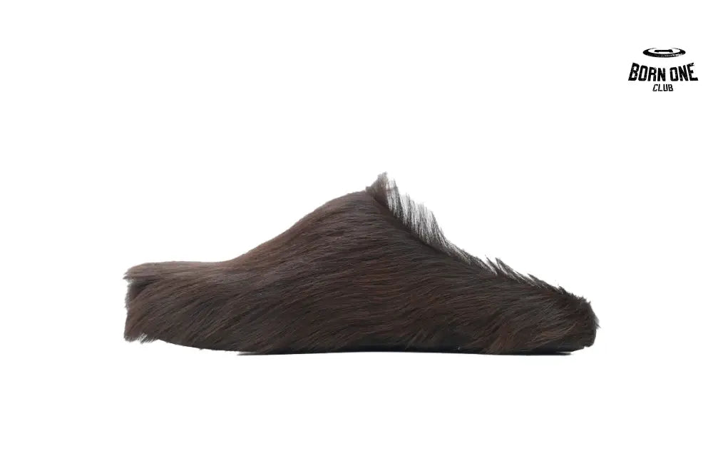 Marni Long-hair Calfskin Fussbett Sabot Brown SBMS004601P412200M37