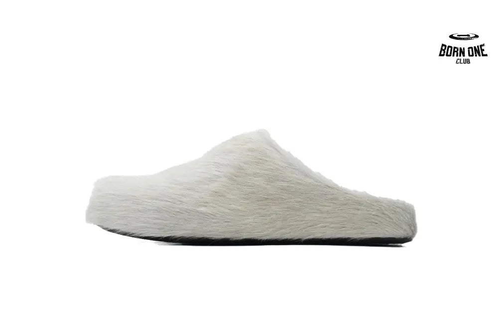 Marni Long-hair Calfskin Fussbett Sabot Grey SBMR000600P412200N15