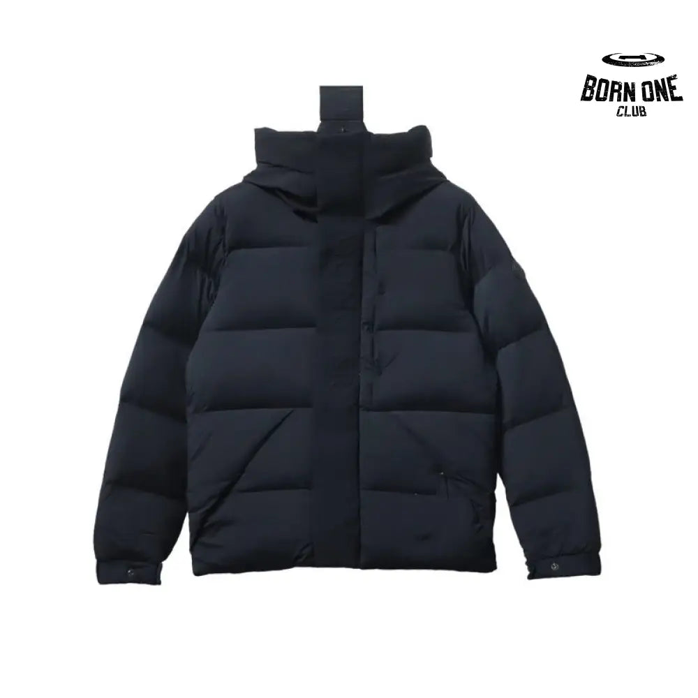 Black Madeira Hooded Short Down Jacket