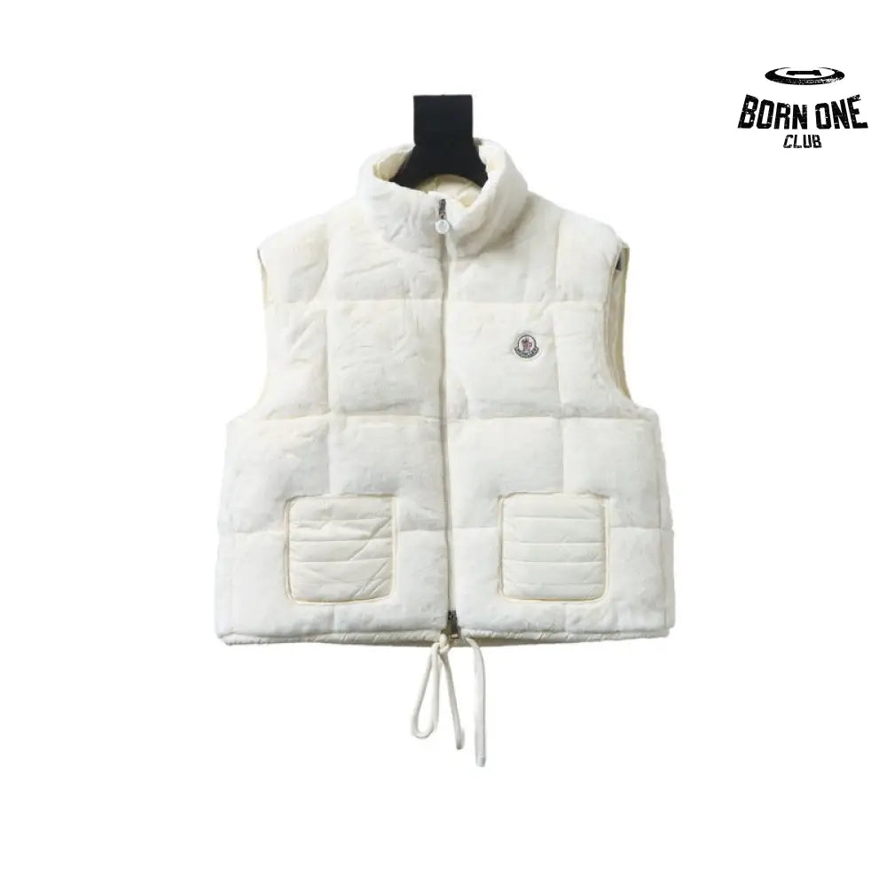 Velvet Down Vest White