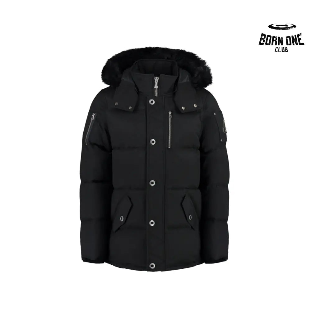 3Q Fur Hood Parka Black