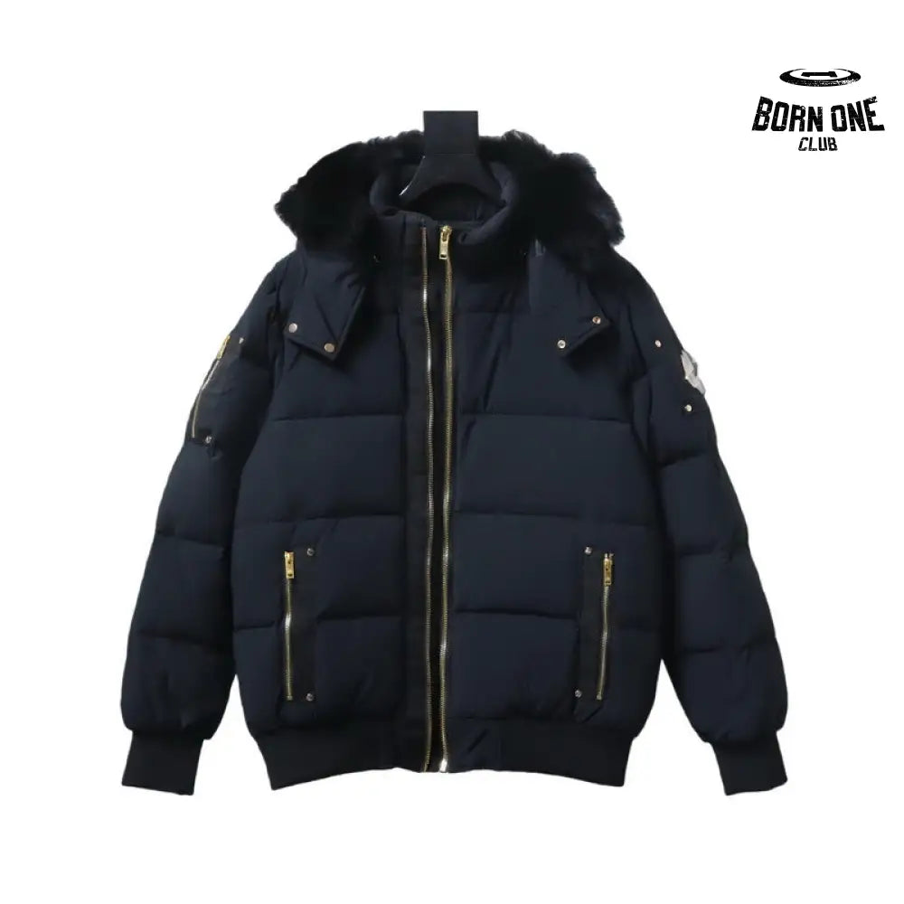 Double-zip Bomber Jacket #12-Black