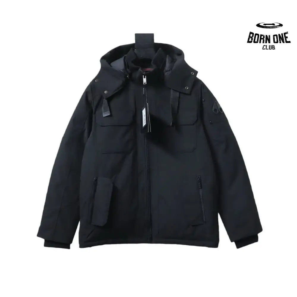 Multi-pocket Down Jacket Black