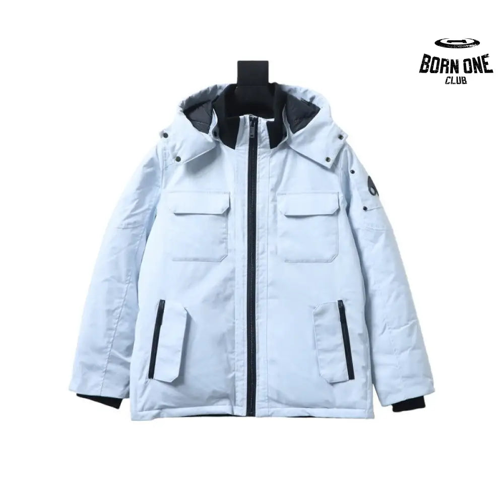 Multi-pocket Down Jacket Blue