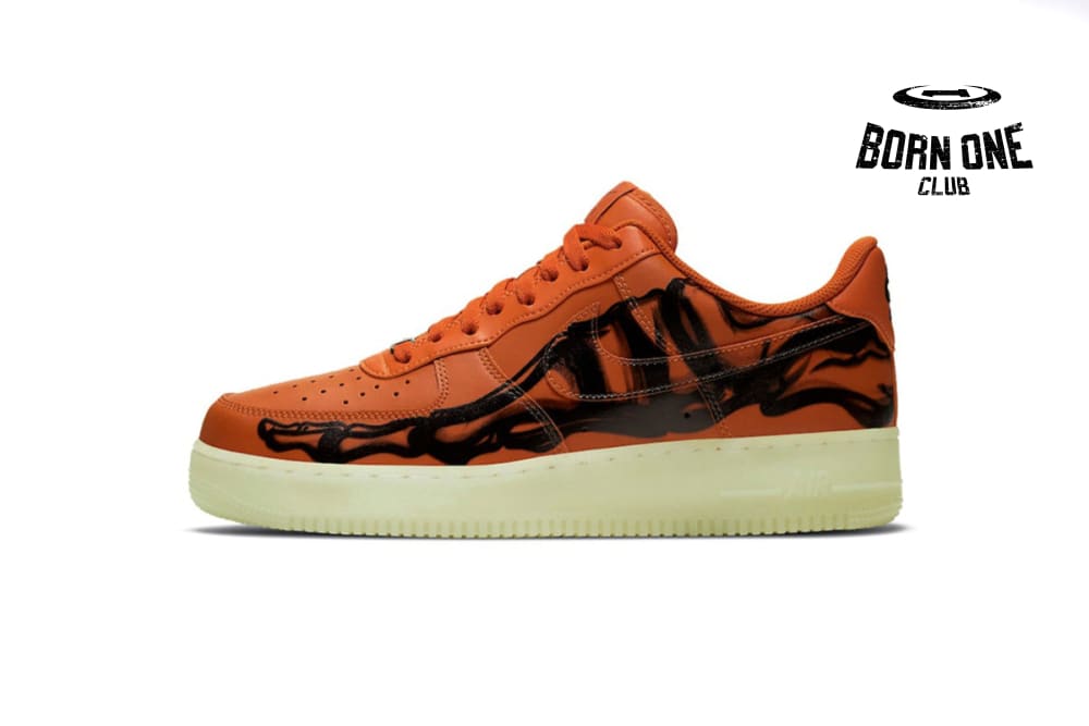 Force 1 Low Orange Skeleton Halloween (2020) CU8067-800