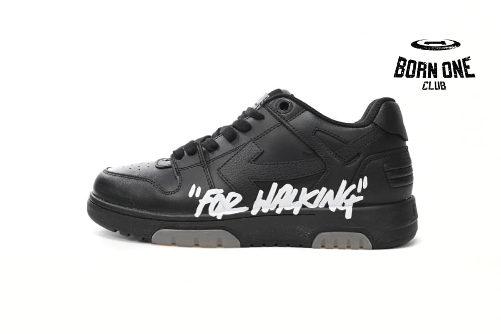OOO Low Tops "For Walking" Black White  OMIA189S21LEA0041001