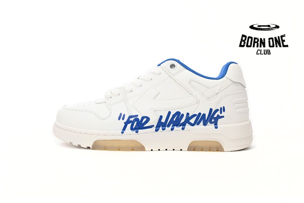 Out Of Office OOO "For Walking" Low Tops White Blue (SS22) OMIA189S22LEA0030145