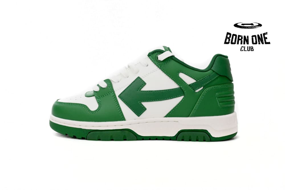 Out Of Office OOO Low Tops White Green OMIA189C99LEA0010155