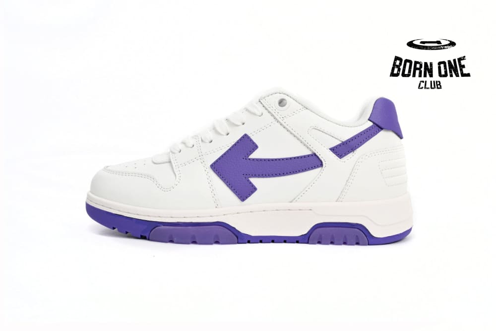 Out Of Office OOO Low Tops White Purple OMIA189F22LEA0010135