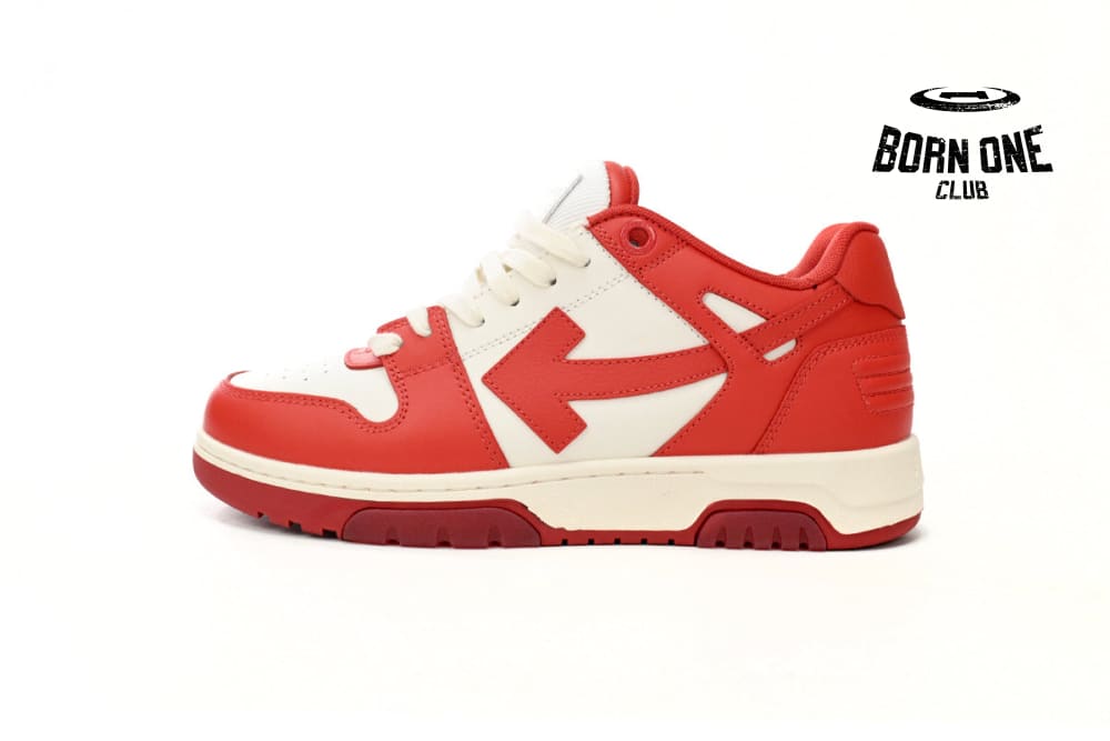 Out Of Office OOO Low Tops Red White OMIA189F22LE0010128