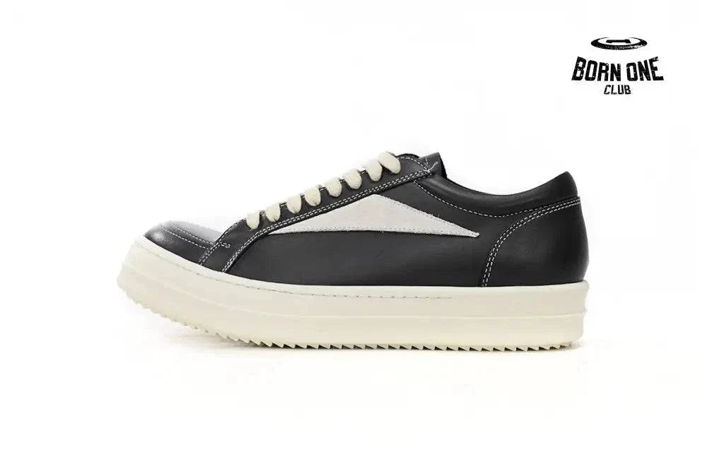 EDFU Vintage Sneaks Leather Black Milk White