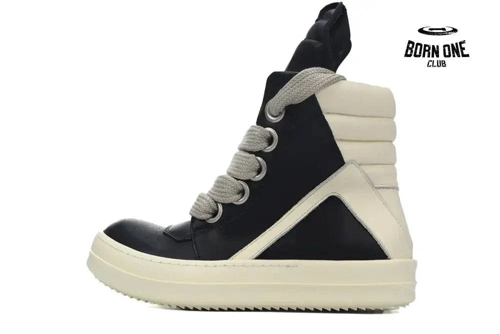 GeoBasket Oversized Eyelet Black White