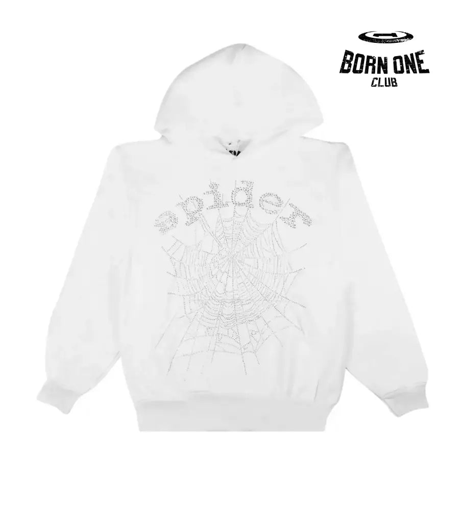 OG Rhinestone Hoodie White