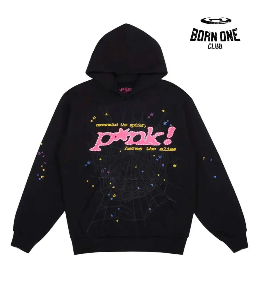 Pink Hoodie Black
