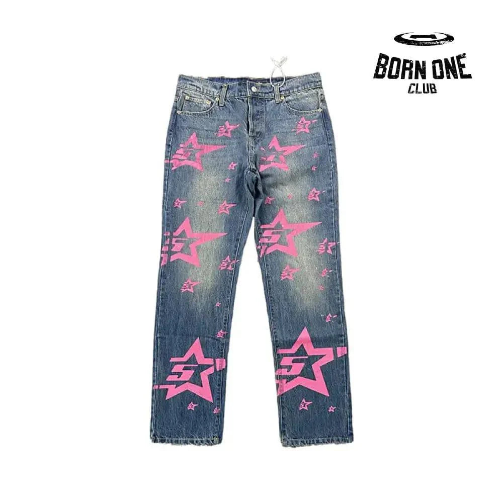 Pink Stars Jeans