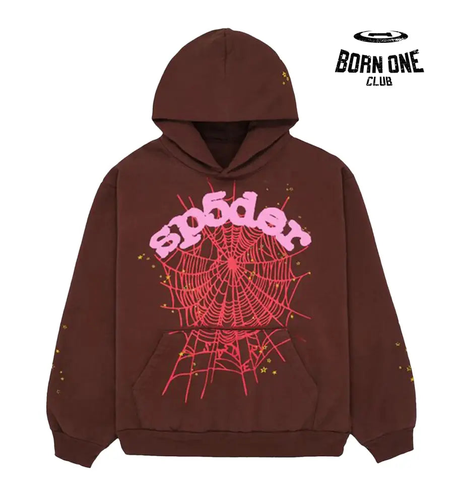 Web Logo Hoodie Brown