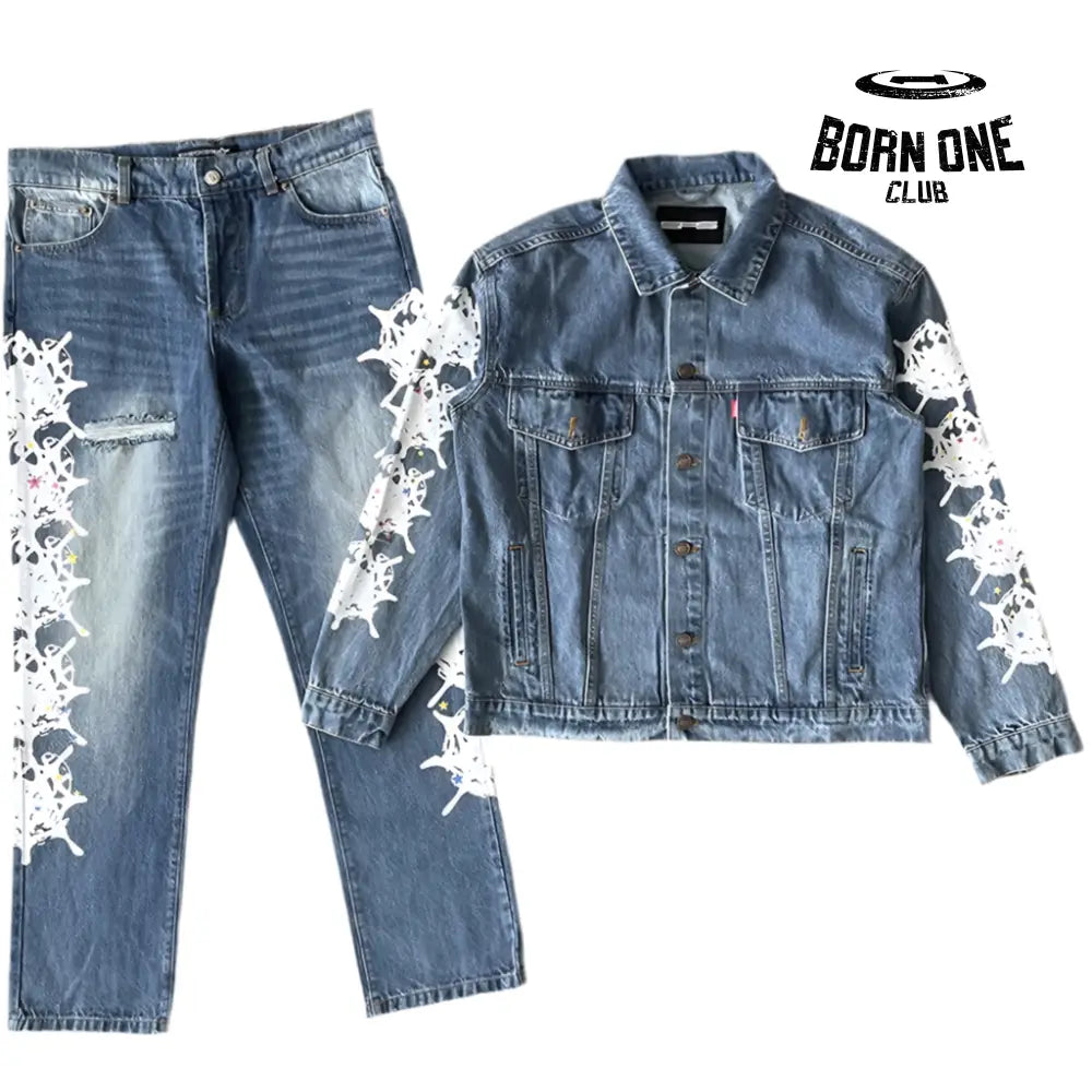 Worldwide Denim Jean Jacket Set Jacket Pants