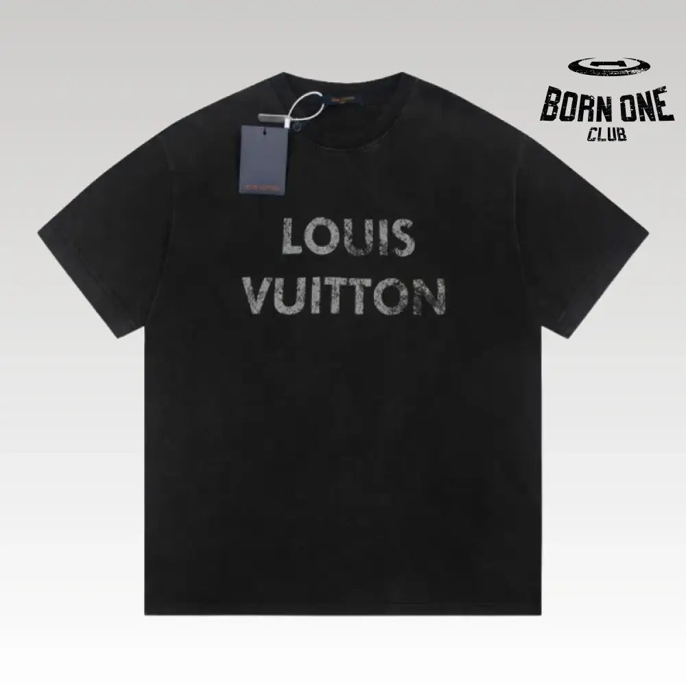 T-Shirt Black Distressed Logo