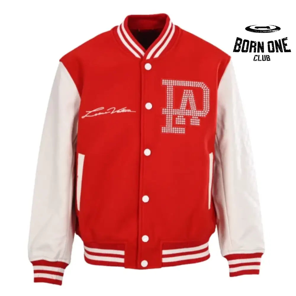 Mixed Leather Varsity Jacket