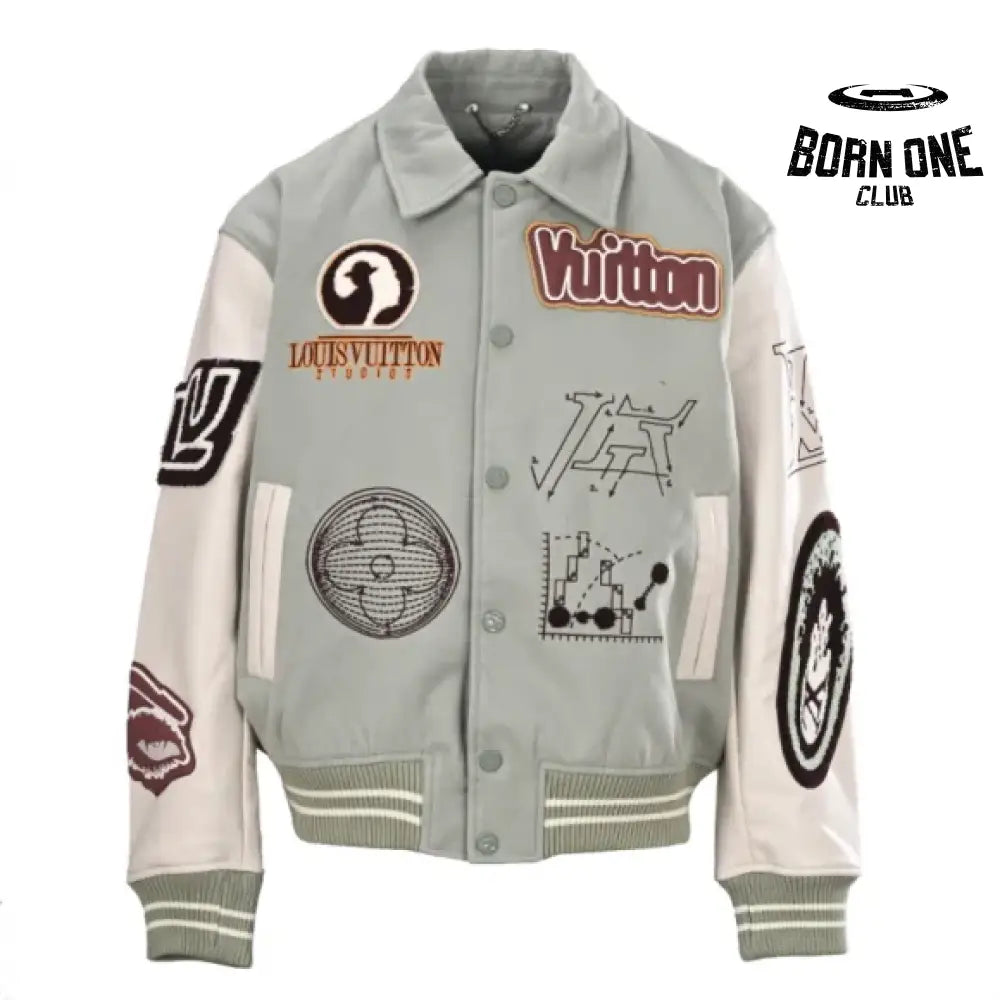 Varsity Leather Blouson Jacket