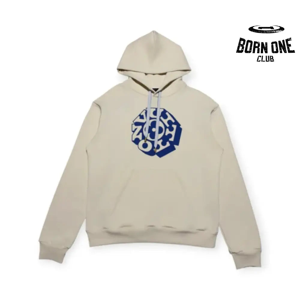 Printed Signature Hoodie in Milky White