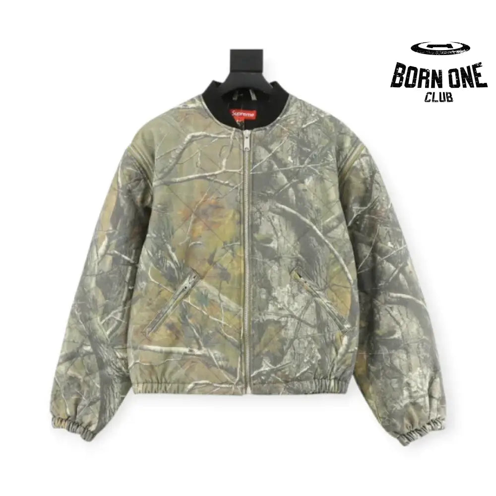 Zip-Off Sleeve Quilted Bomber Jacket Realtree AP Camo